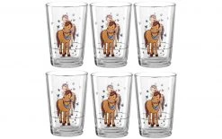 Montana Trinkglas Für Kinder Pferd 210 Ml, 6 Stück, Transparent - Trinkgläser
