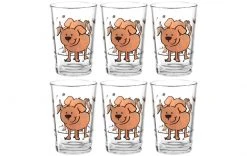 Montana Trinkglas Für Kinder Hund 210 Ml, 6 Stück, Transparent - Trinkgläser