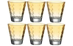 Leonardo Trinkglas Optic Pastell 215 Ml, 6 Stück, Orange - Trinkgläser