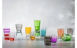 Leonardo Trinkglas Optic Pastell 300 Ml, 6 Stück, Mehrfarbig - Trinkgläser -Glaser Verkaufsgeschäft 1204302 3 5