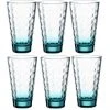 Leonardo Trinkglas Optic 300 Ml, 6 Stück, Türkis - Trinkgläser