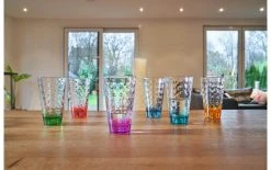 Leonardo Trinkglas Optic 300 Ml, 6 Stück, Türkis - Trinkgläser -Glaser Verkaufsgeschäft 1204304 3 5