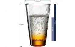 Leonardo Trinkglas Optic 300 Ml, 6 Stück, Orange - Trinkgläser -Glaser Verkaufsgeschäft 1204306 3 5