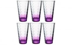 Leonardo Trinkglas Optic 300 Ml, 6 Stück, Violett - Trinkgläser