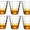 Leonardo Trinkglas Optic 215 Ml, 6 Stück, Orange - Trinkgläser