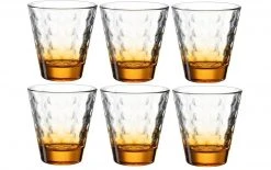 Leonardo Trinkglas Optic 215 Ml, 6 Stück, Orange - Trinkgläser
