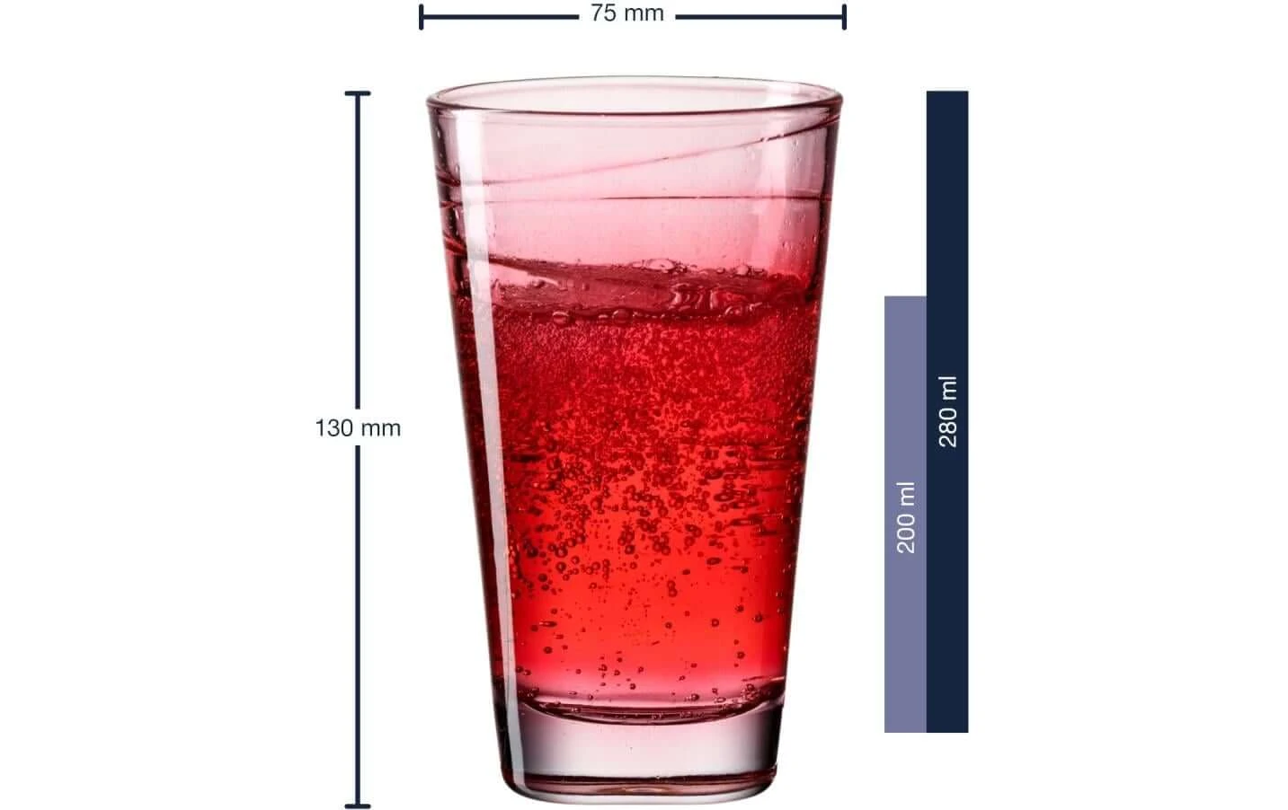Leonardo Trinkglas Vario Struttura 280 Ml, 6 Stück, Rot - Trinkgläser 3 Leonardo Trinkglas Vario Struttura 280 Ml, 6 Stück, Rot - Trinkgläser – Bild 3
