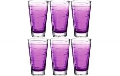 Leonardo Trinkglas Vario Struttura 280 Ml, 6 Stück, Violett - Trinkgläser