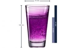 Leonardo Trinkglas Vario Struttura 280 Ml, 6 Stück, Violett - Trinkgläser -Glaser Verkaufsgeschäft 1204323 3 5