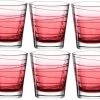 Leonardo Trinkglas Vario Struttura 250 Ml, 6 Stück, Rot - Trinkgläser