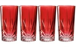 Leonardo Longdrinkglas Capri 390 Ml, 4 Stück, Rot - Cocktailgläser