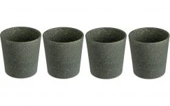 Koziol Trinkbecher Connect S 190 Ml, 4 Stück, Dunkelgrau - Trinkgläser