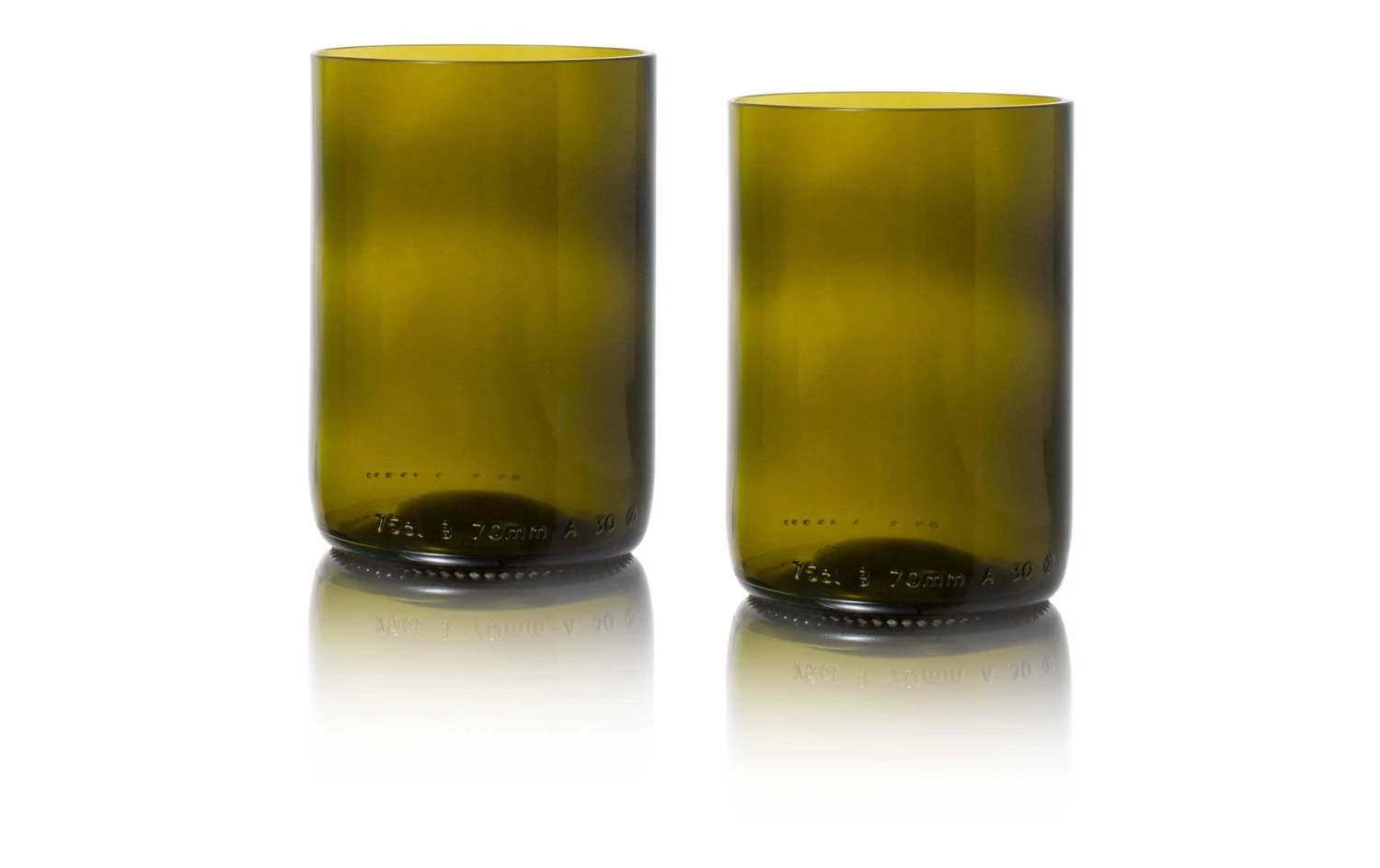 Rebottled Whiskyglas 230 Ml, 2 Stück, Olivgrün - Whiskygläser 1 Rebottled Whiskyglas 230 Ml, 2 Stück, Olivgrün - Whiskygläser