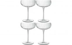 Luigi Bormioli Champagnerglas Optica 300 Ml, 4 Stück, Transparent - Sektgläser