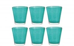 Leonardo Trinkglas Burano Laguna 330 Ml, 6 Stück, Türkis - Trinkgläser