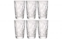 Bormioli Rocco Longdrinkglas Diamond 470 Ml, 6 Stück, Transparent - Cocktailgläser
