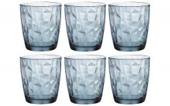 Bormioli Rocco Whiskyglas Diamond 300 Ml, 6 Stück, Blau - Whiskygläser