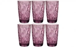 Bormioli Rocco Longdrinkglas Diamond 470 Ml, 6 Stück, Violett - Cocktailgläser
